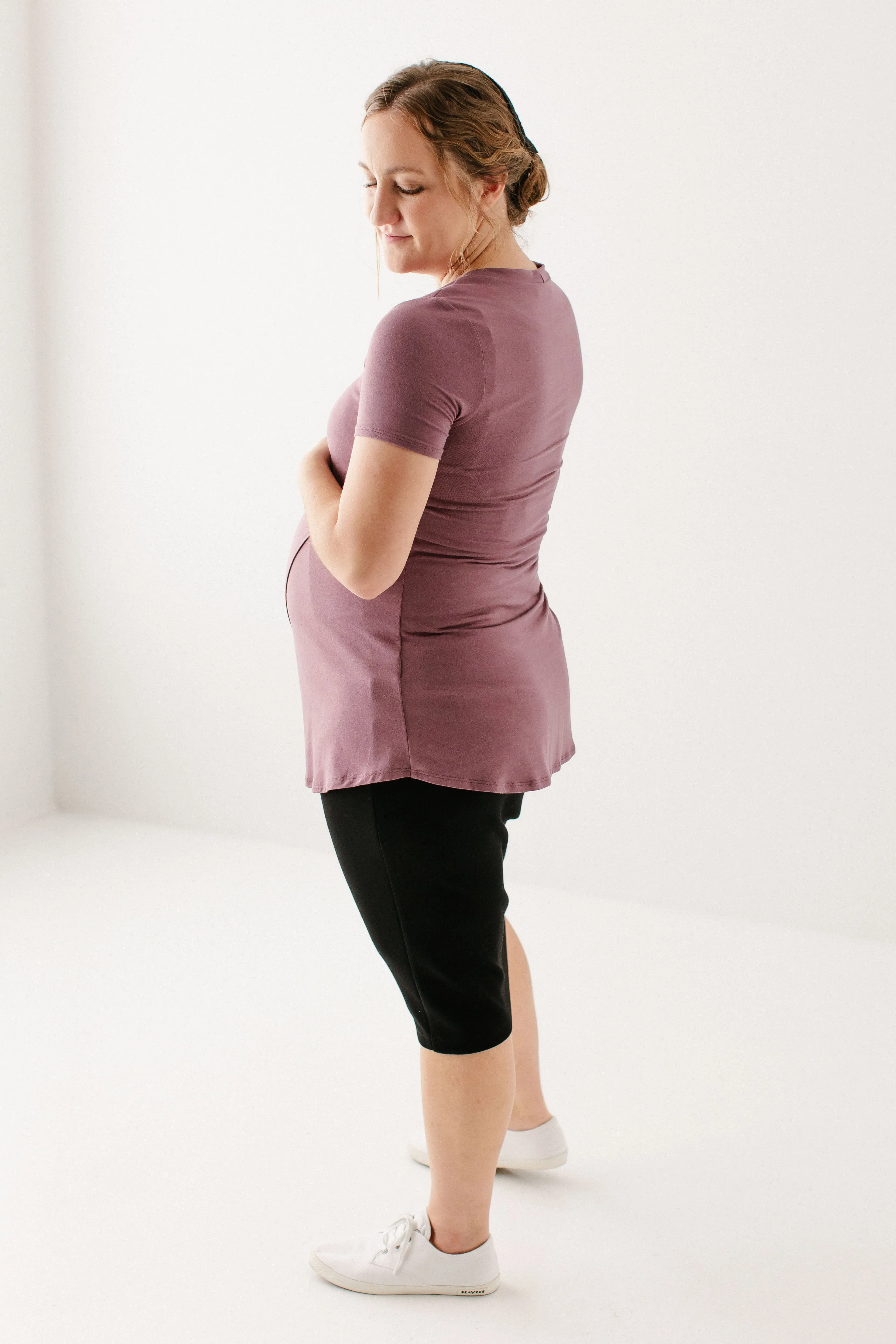 'Tara' Asymmetrical Wrap Maternity Nursing Top FINAL SALE