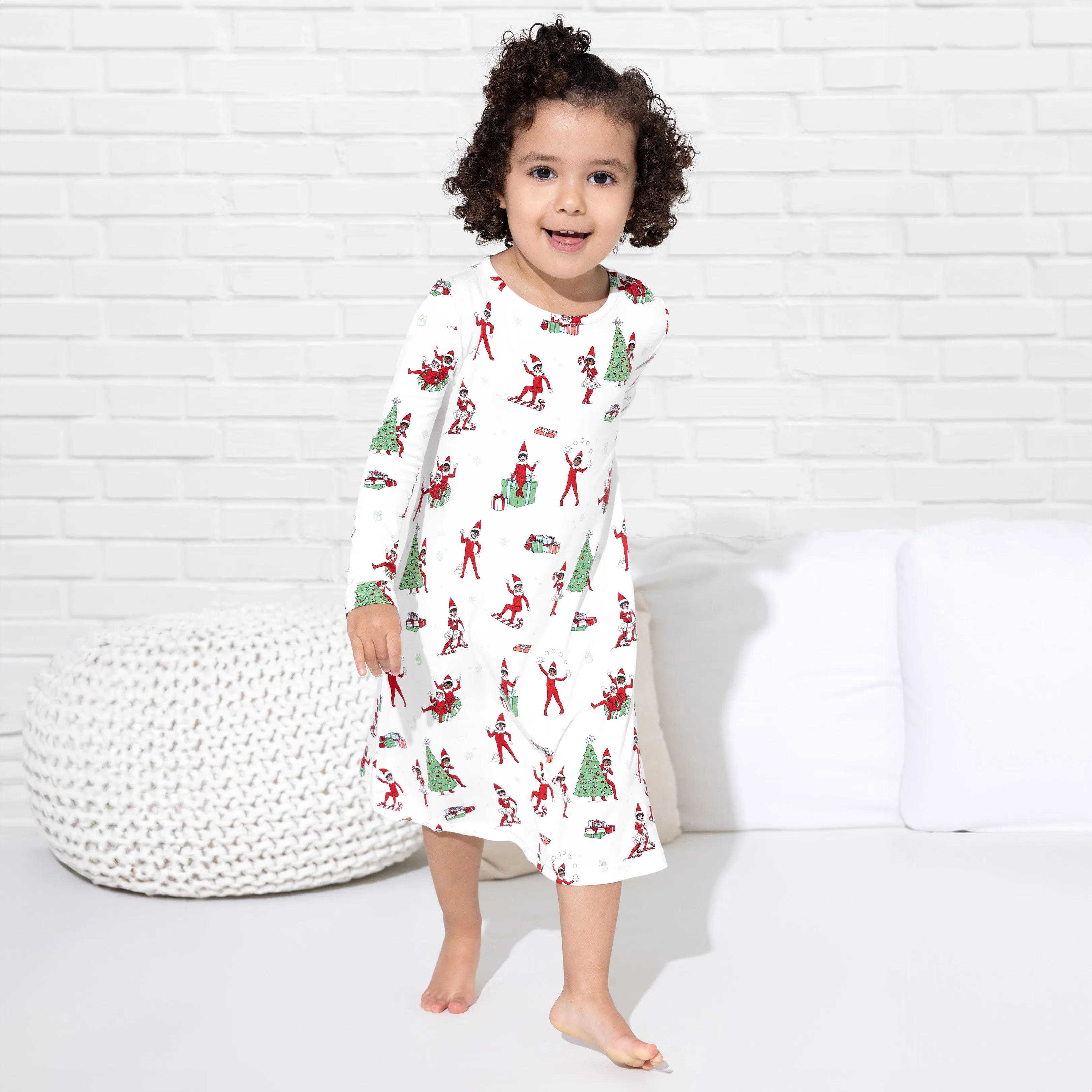 The Elf On The Shelf Bamboo Girls' Long Sleeve Dress