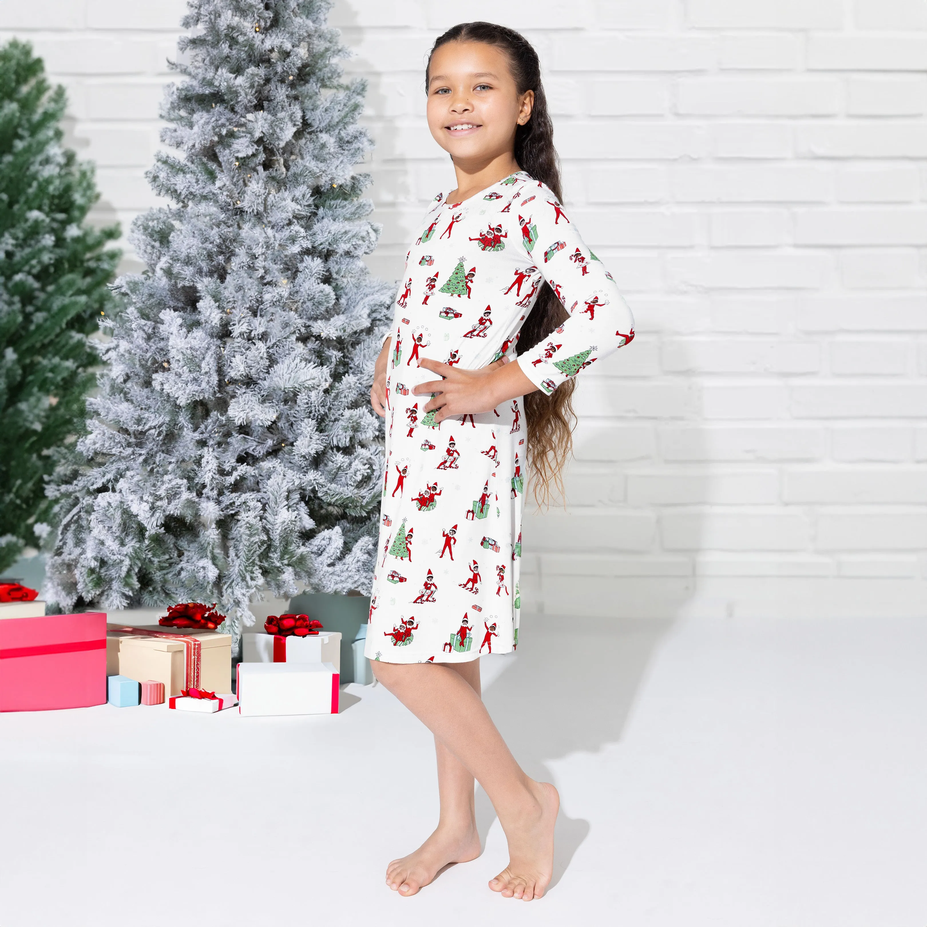 The Elf On The Shelf Bamboo Girls' Long Sleeve Dress