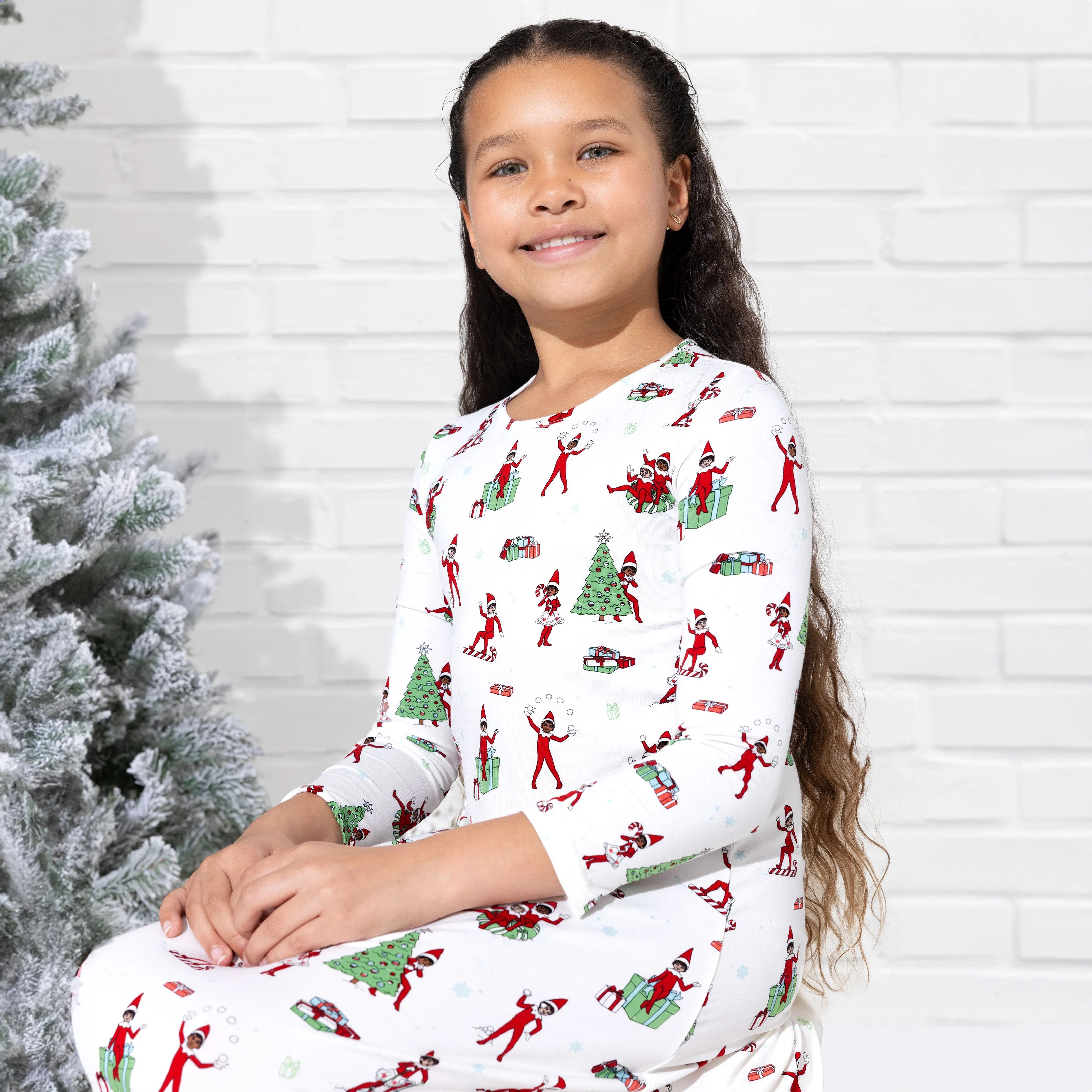 The Elf On The Shelf Bamboo Girls' Long Sleeve Dress