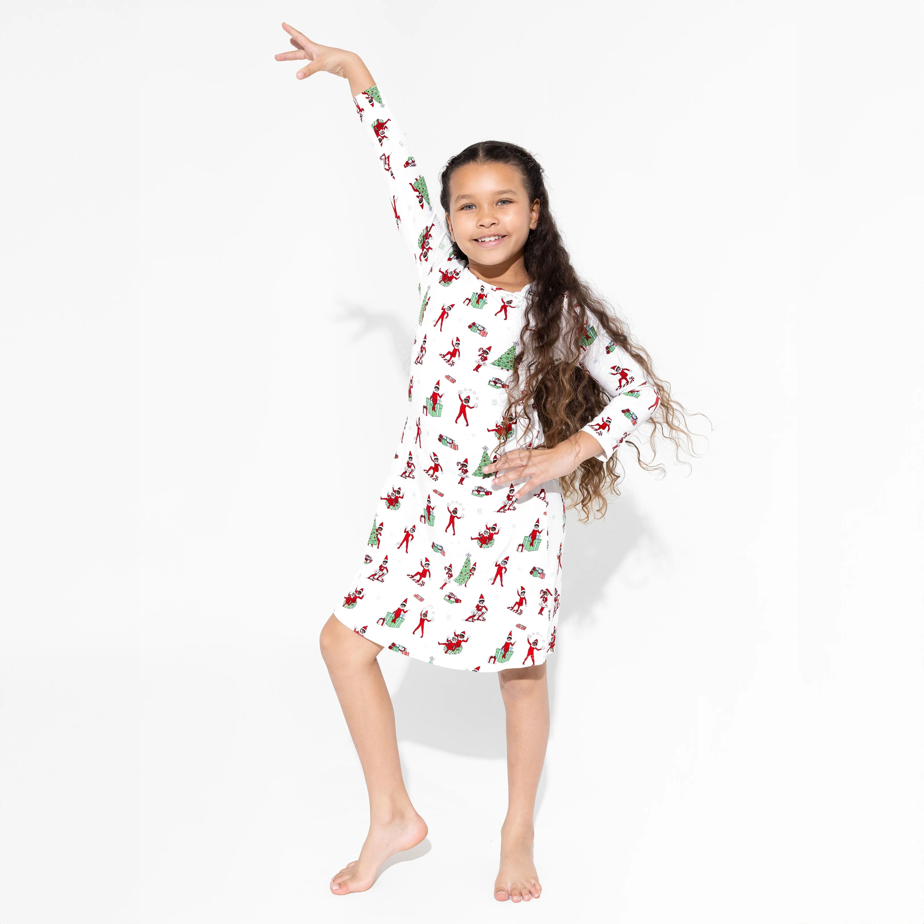 The Elf On The Shelf Bamboo Girls' Long Sleeve Dress