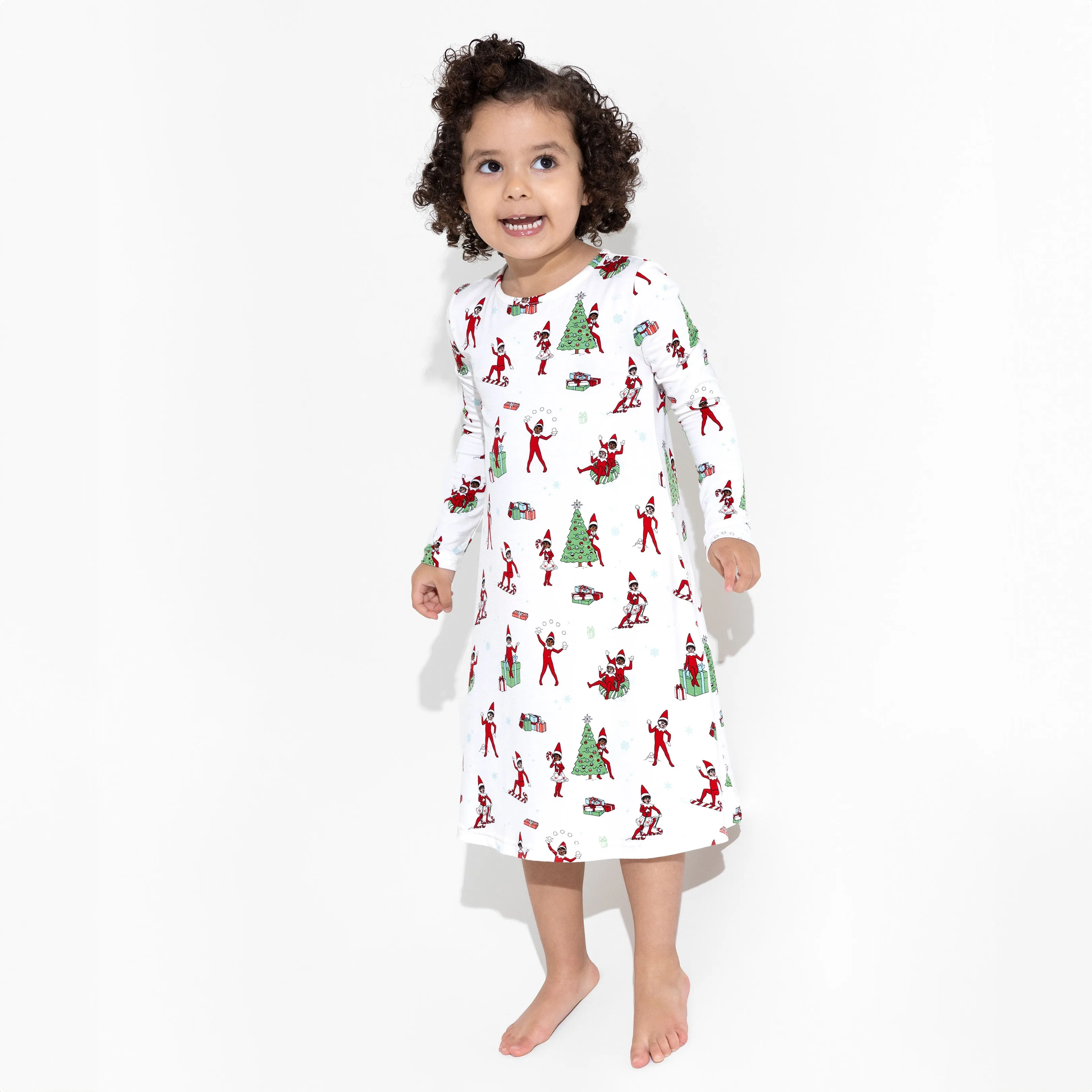 The Elf On The Shelf Bamboo Girls' Long Sleeve Dress