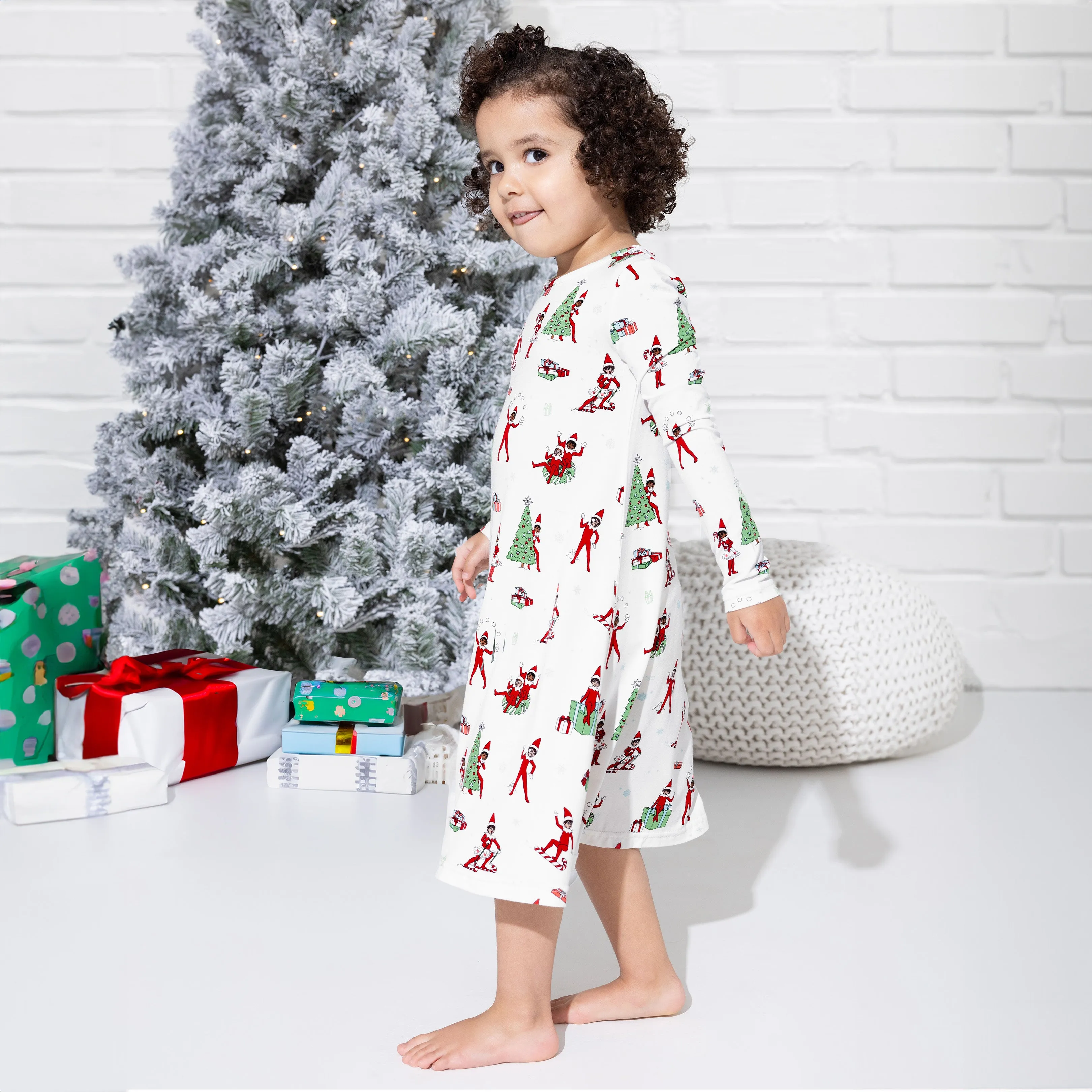 The Elf On The Shelf Bamboo Girls' Long Sleeve Dress