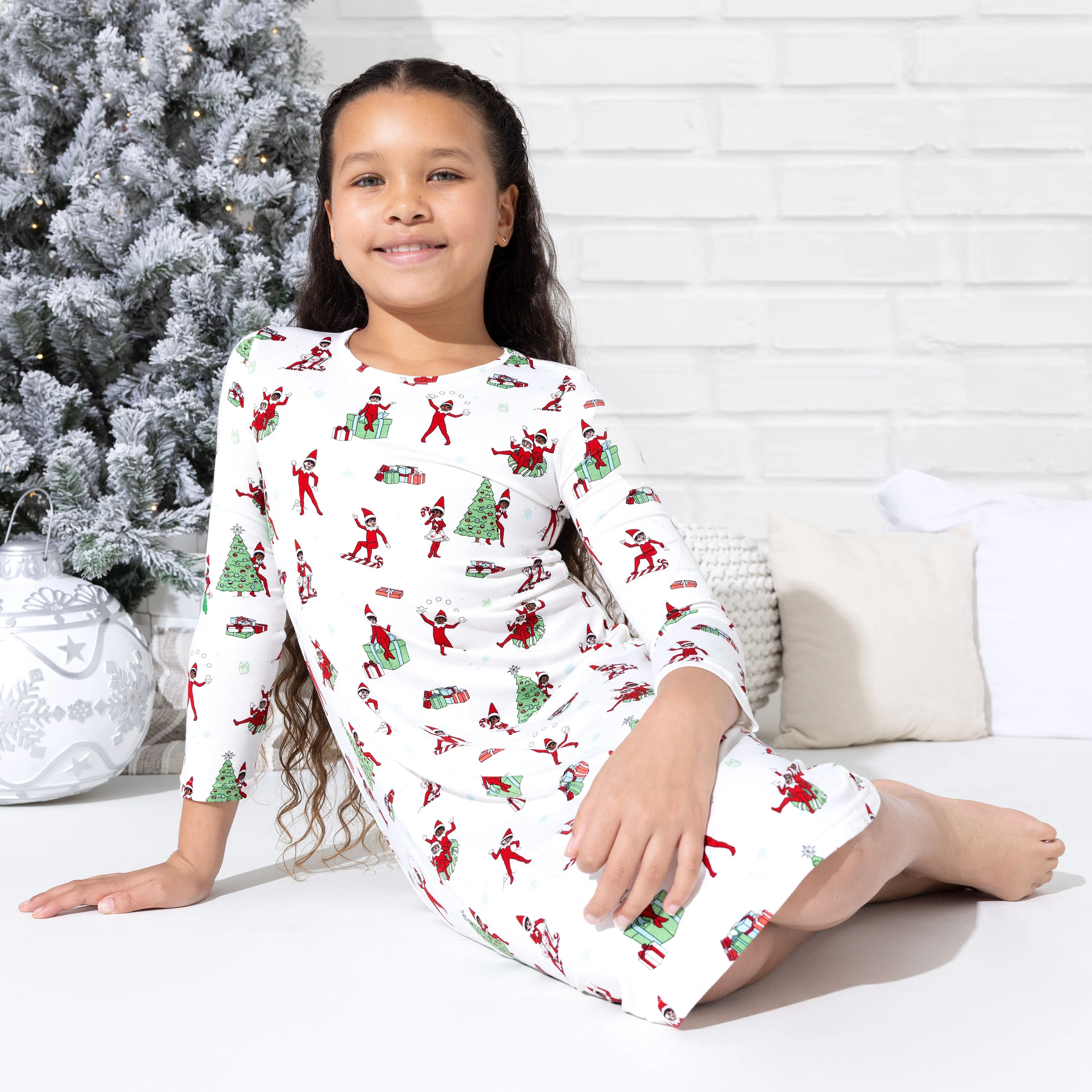 The Elf On The Shelf Bamboo Girls' Long Sleeve Dress