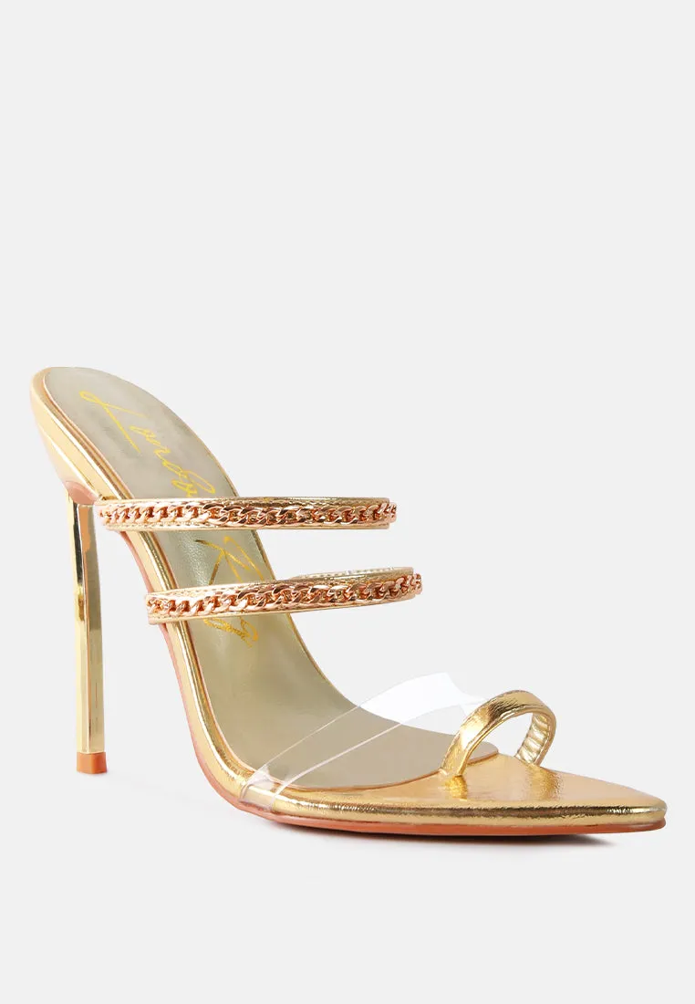 Tickle Me Toe Ring Stiletto Sandals