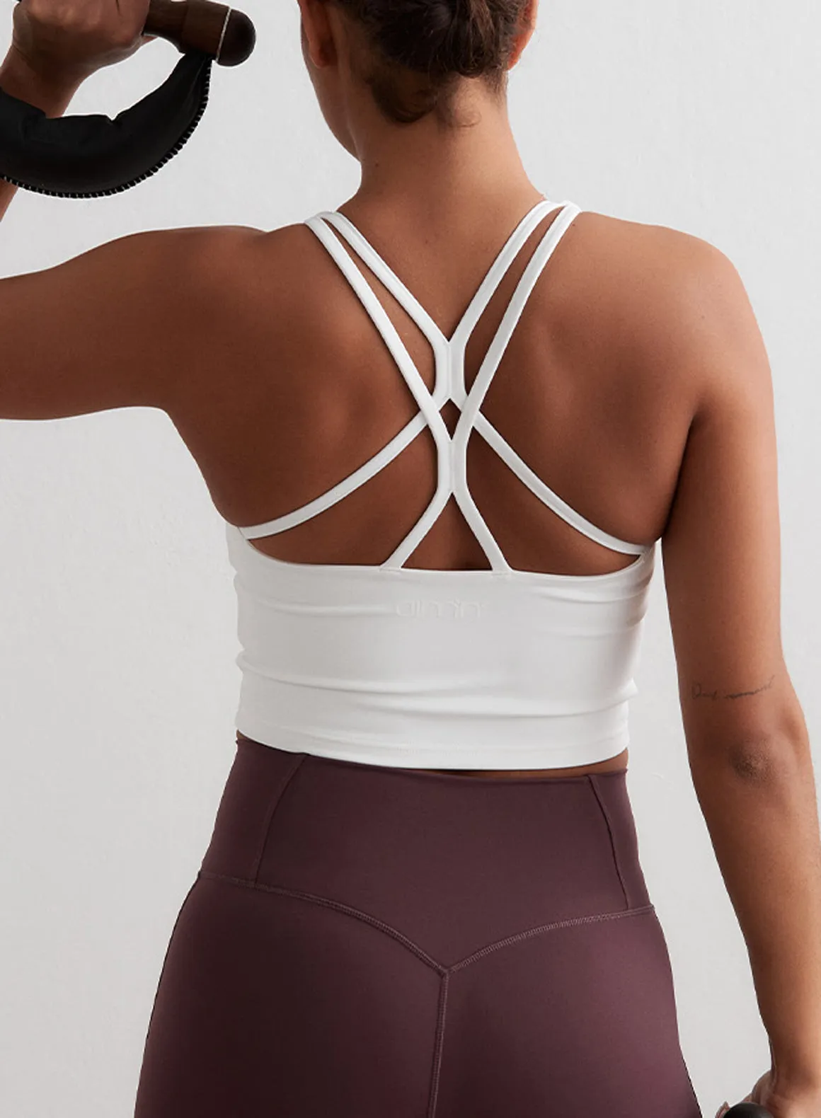 White Sculpting Strappy Bralette