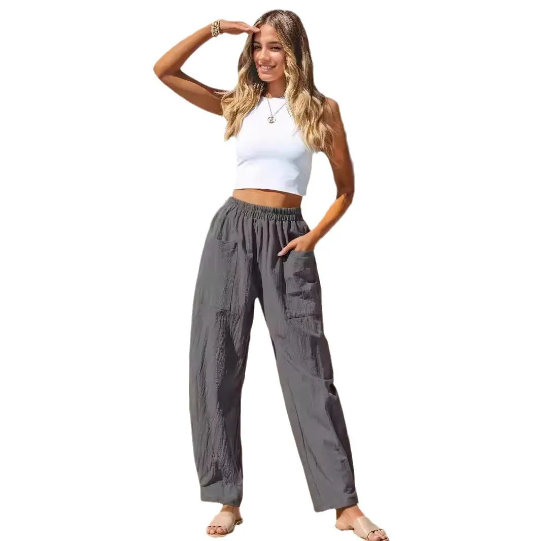 Women's Cotton And Linen Casual Pants